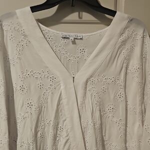 White Eyelet Blouse